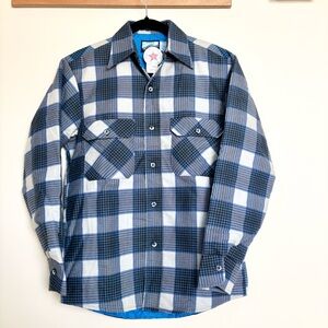 Vintage 70s Fieldmaster Quilted Lined Flannel Jacket USA NWT Sears Mens S